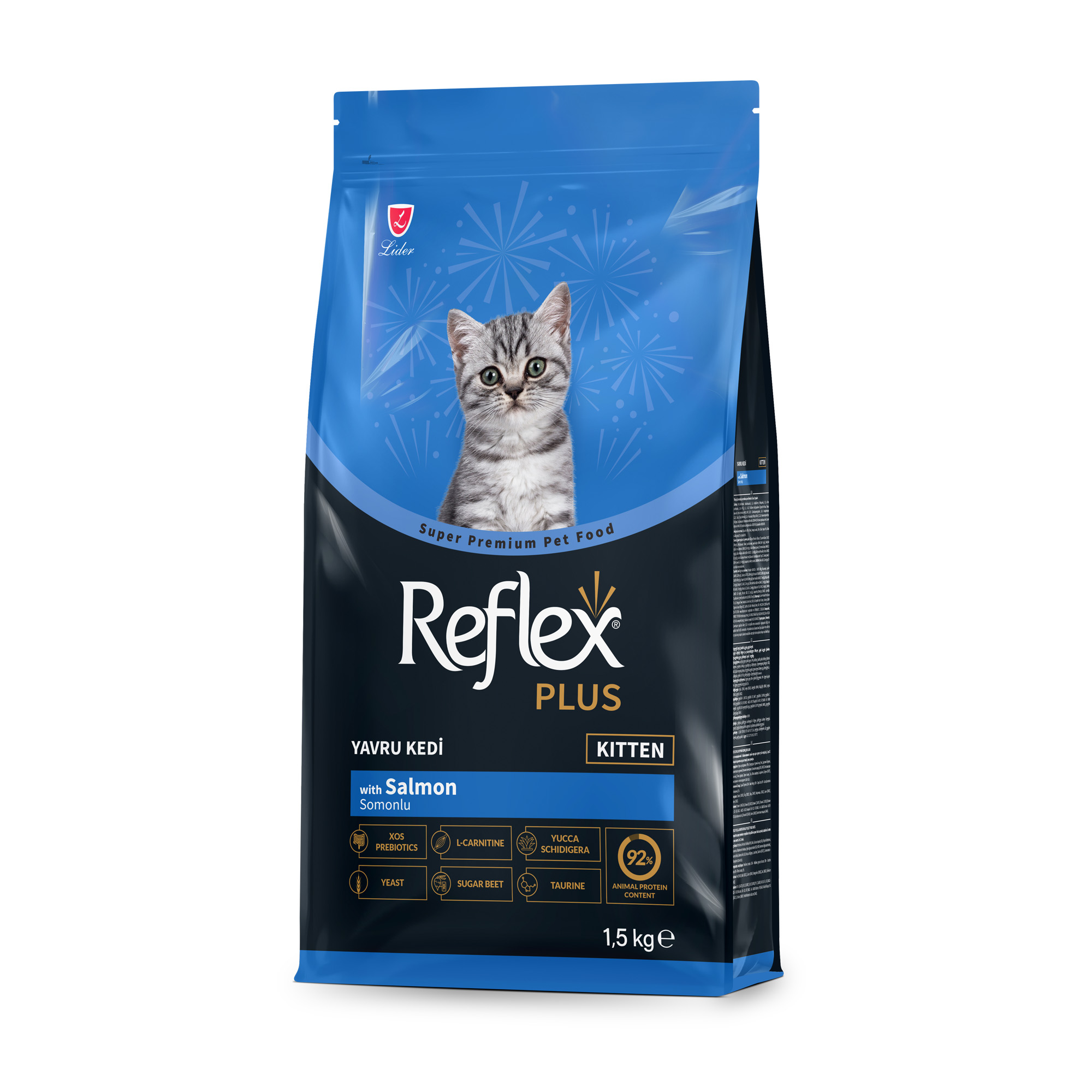 Сухий корм для кошенят Reflex Plus з лососем, 1.5 кг