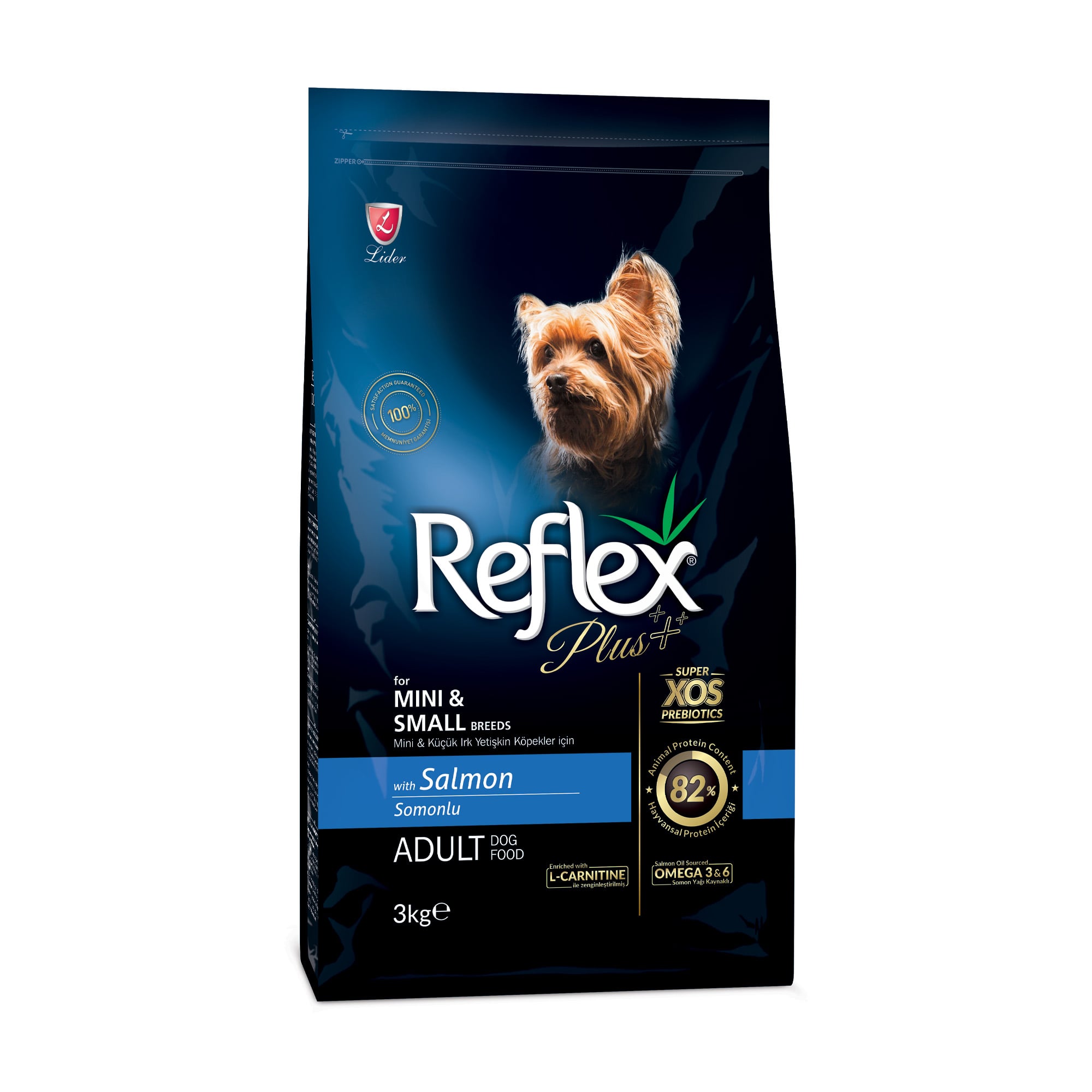 Сухий корм для собак малих порід Reflex Plus з лососем, 3 кг