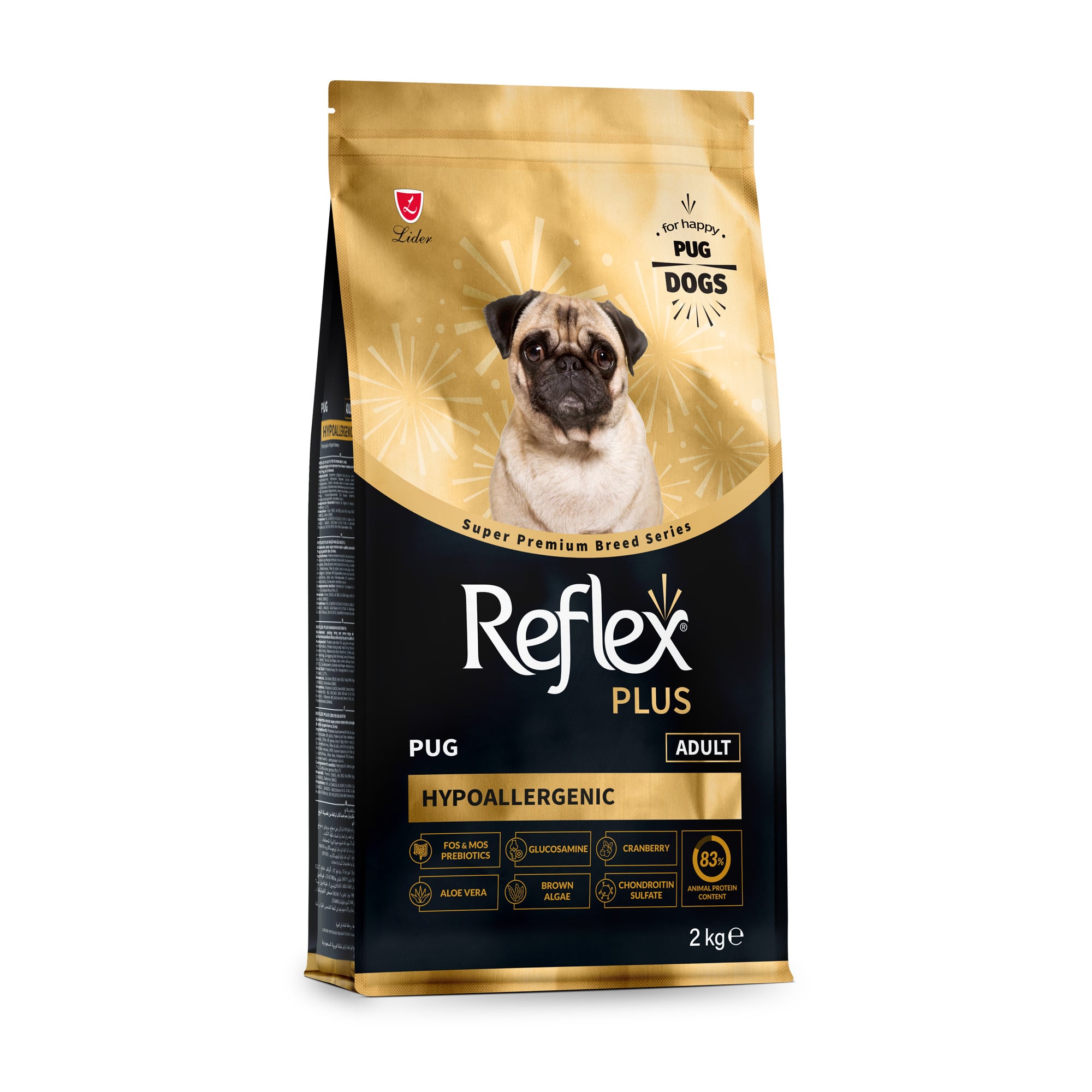 Сухий корм для собак породи мопс Reflex Plus Pug, 2 кг