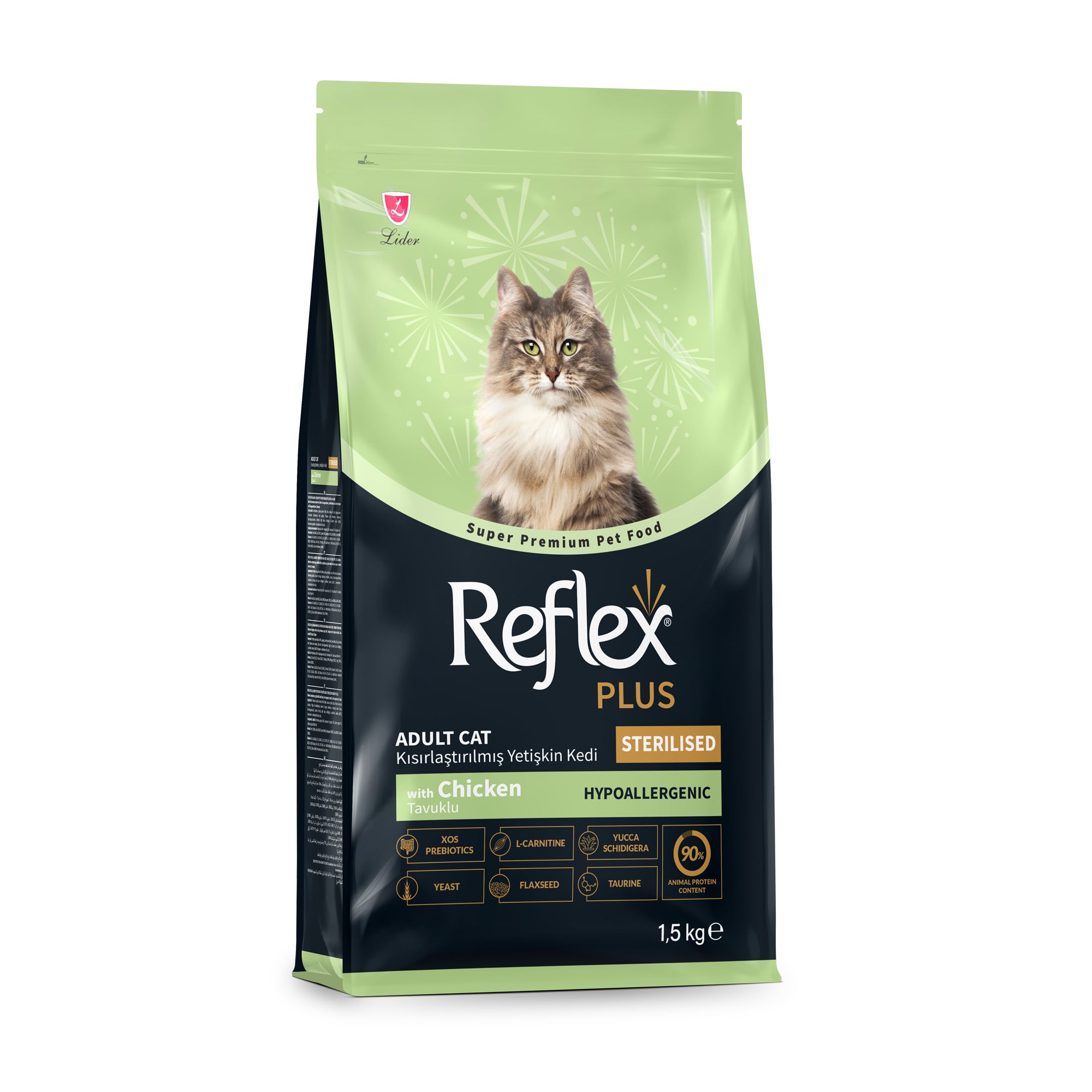 Сухий корм для стерилізованих котів Reflex Plus Sterilised з куркою, 1.5 кг