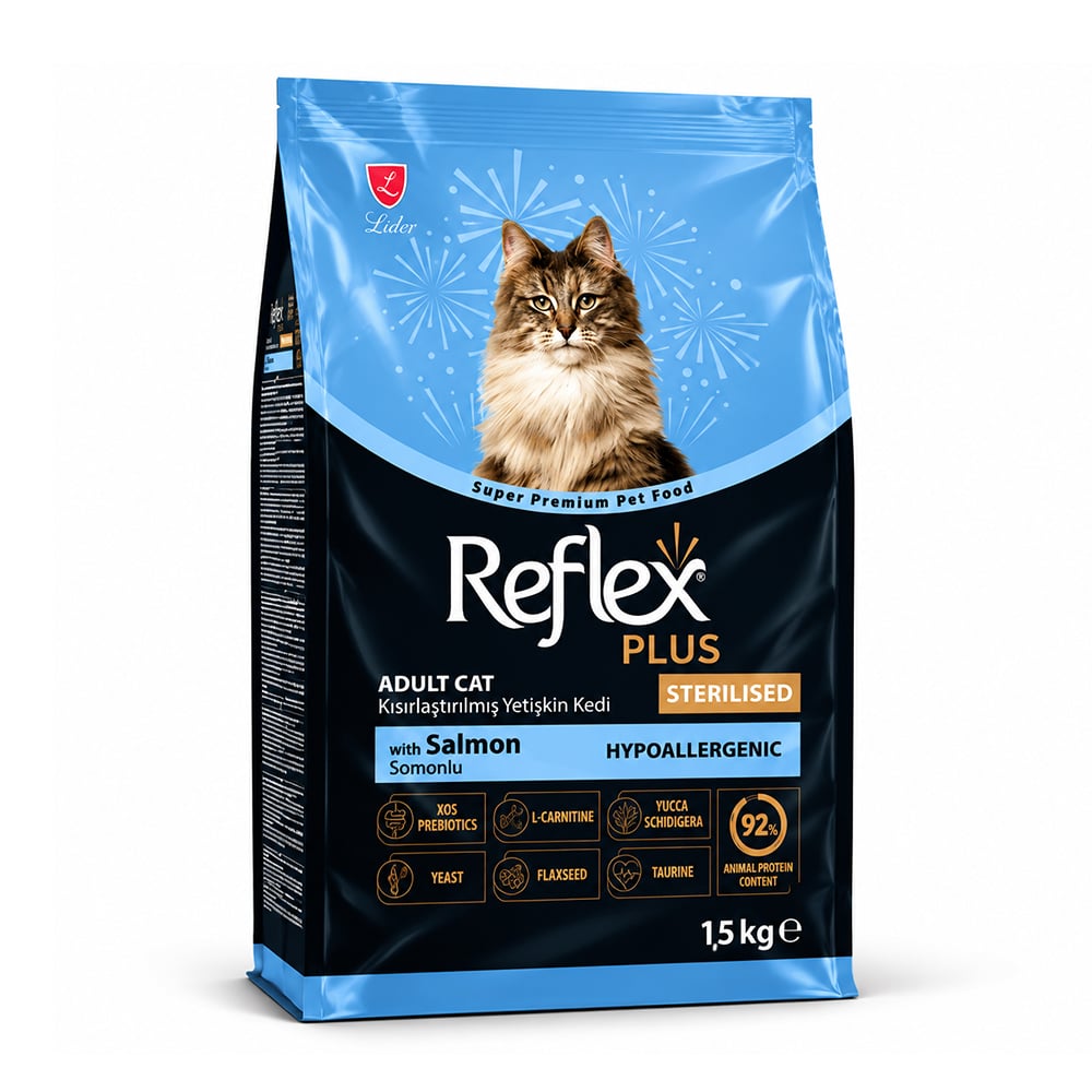 Сухий корм для стерилізованих котів Reflex Plus Sterilised з лососем, 1.5 кг