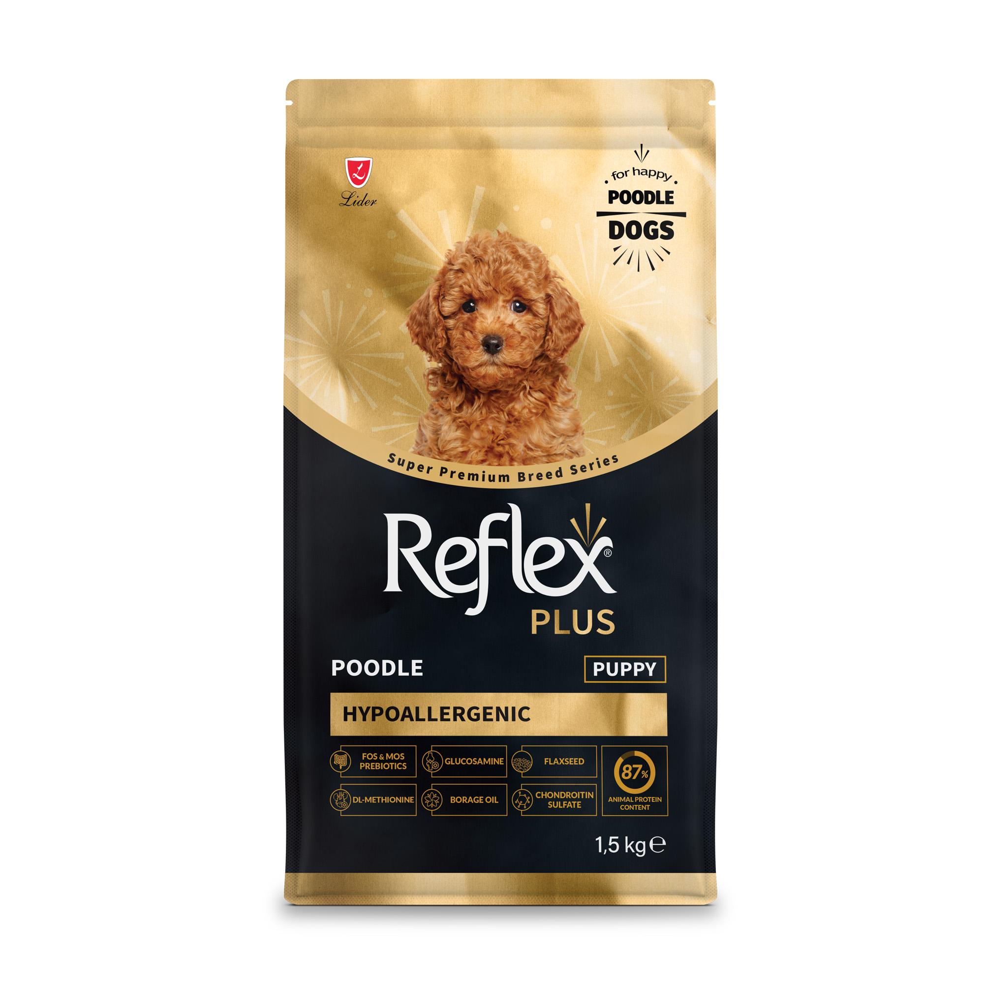 Сухий корм для цуценят породи пудель Reflex Plus Poodle, 1.5 кг